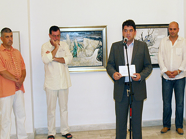 Откриването на изложбата, снимка Община Димитровград