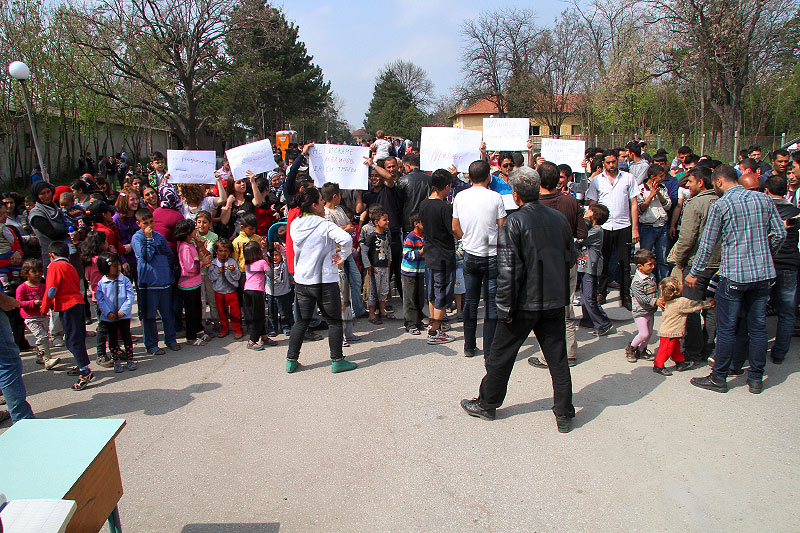 Протест на бежанците