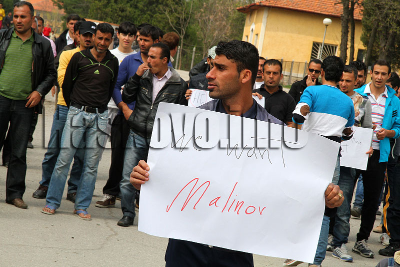 Протест на бежанците