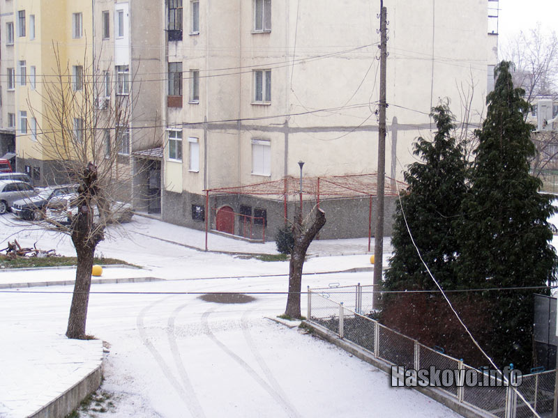 Първият сняг в Хасково