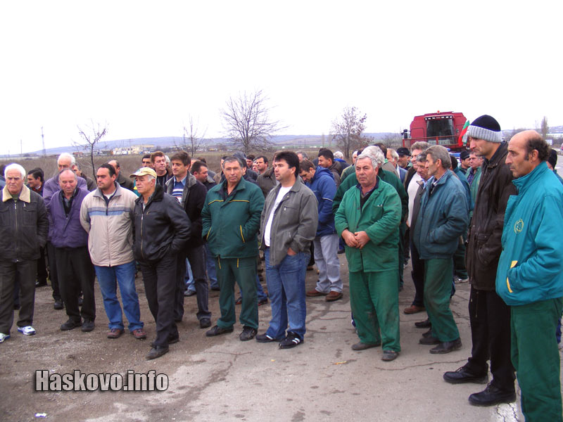 Протестиращите зърнопроизводители Протестиращите зърнопроизводители