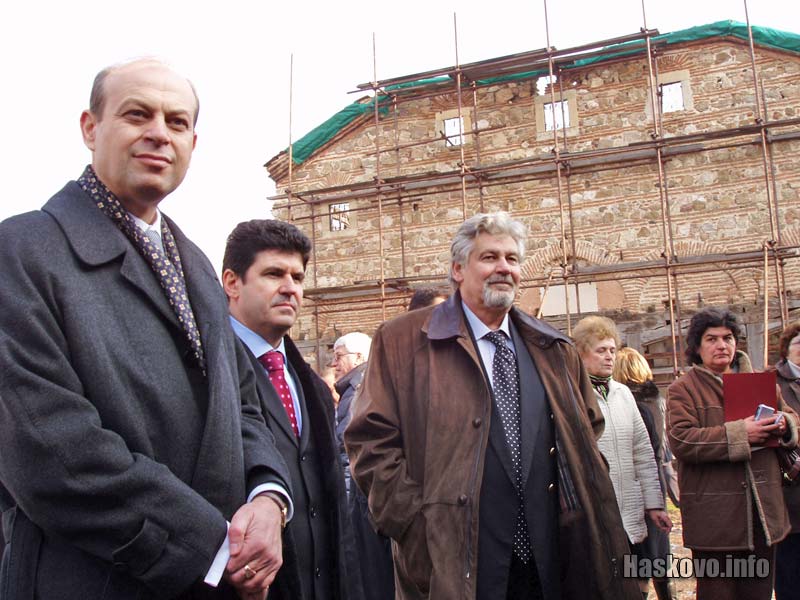 Стефан Данаилов с българския консул и кмета на Одрин