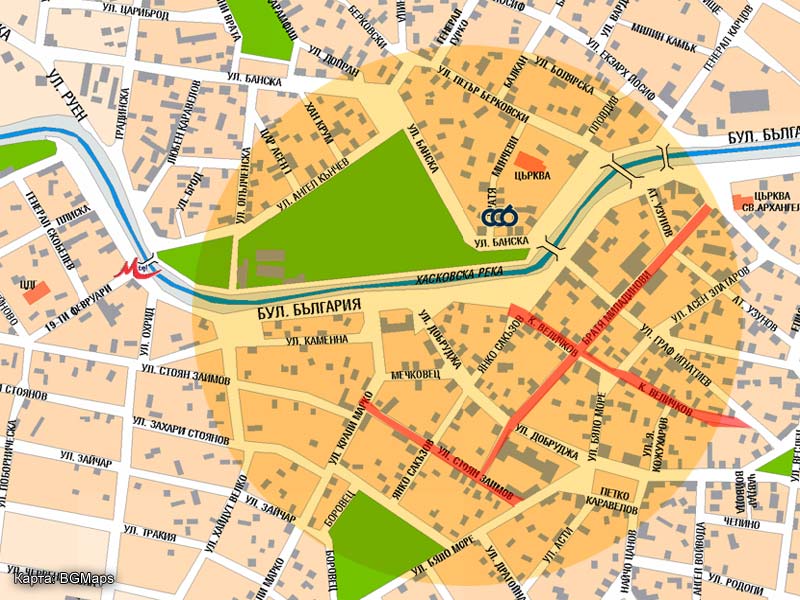 Мястото на пожарите