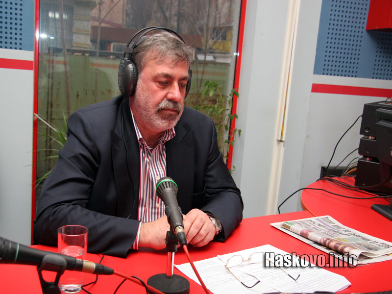 Георги Иванов в студиото на Дарик Радио