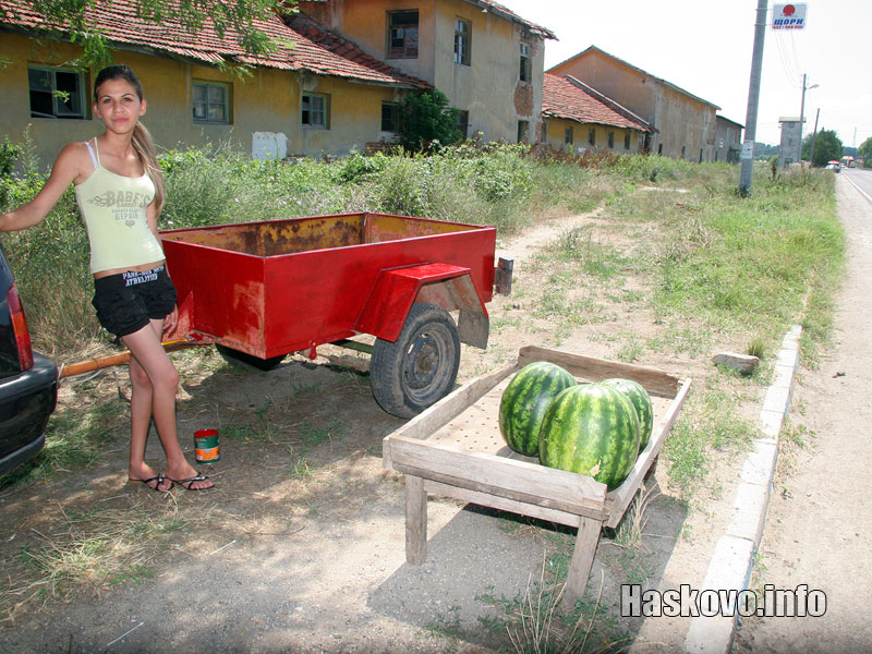 Даниела край дините