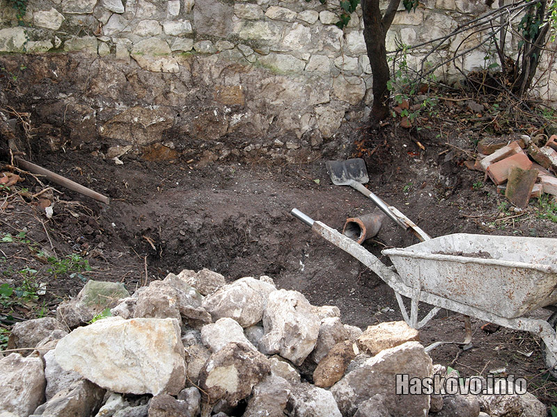 Мястото, където е открит снарядът