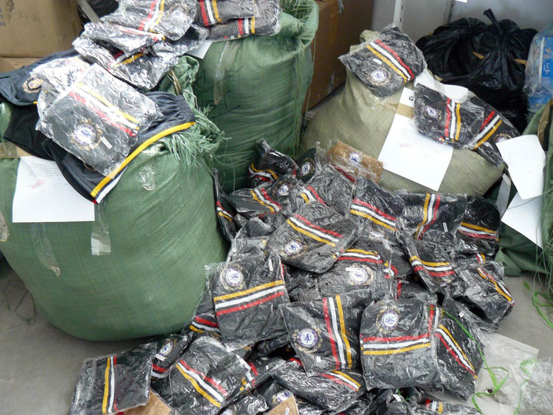 Задържаните екипи, снимка Агенция Митници