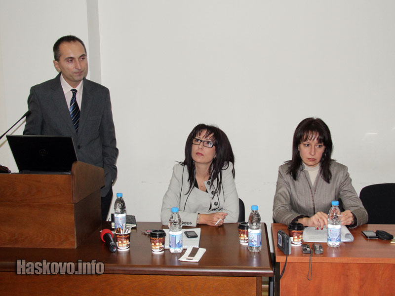 Георги Милков и председателите на Окръжния и Районния съд в Хасково