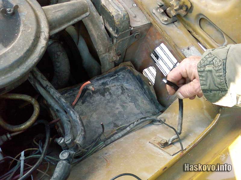 Кражба на акумулатор, илюстрация