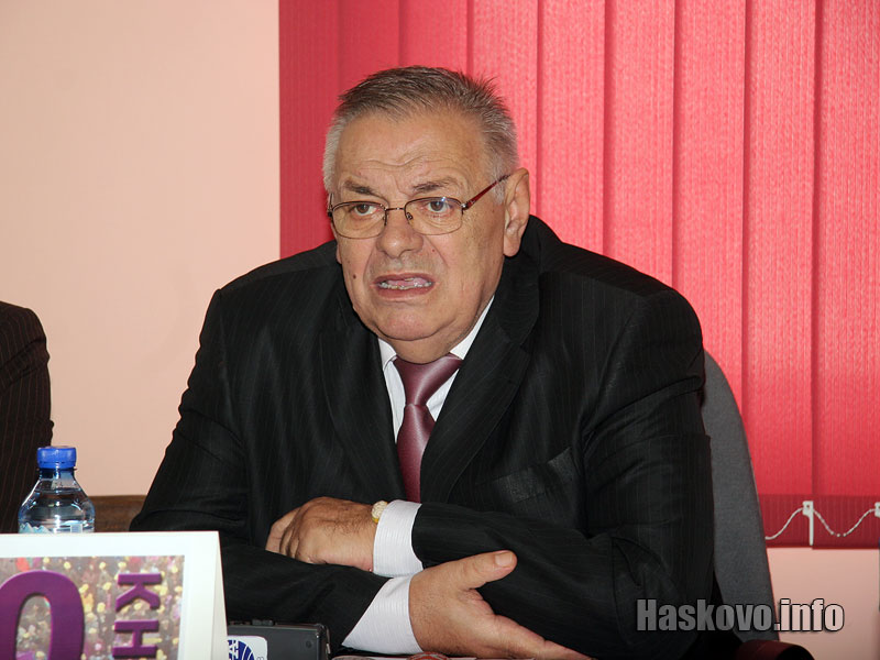 Желязко Христов по време на едно от последните си посещения в Хасково през март 2010 година