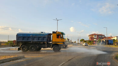 Миене на улици в Хасково