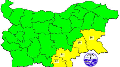 Жълт код за вятър в Хасковска област